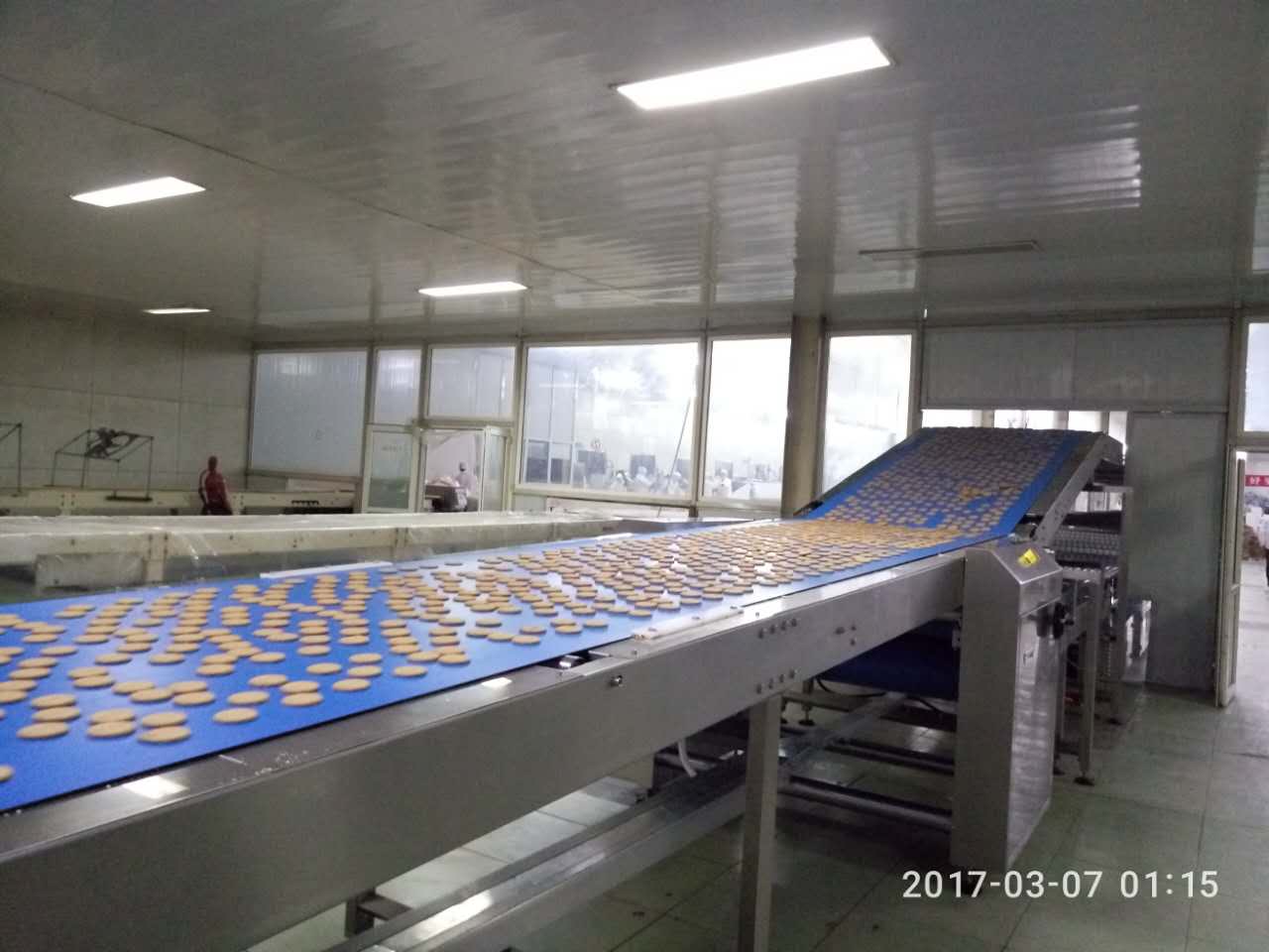 Máquina de fabricación de galletas transportadoras de transición